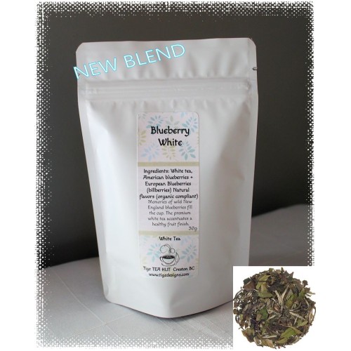 Blueberry White Premium Loose Tea - Creston BC